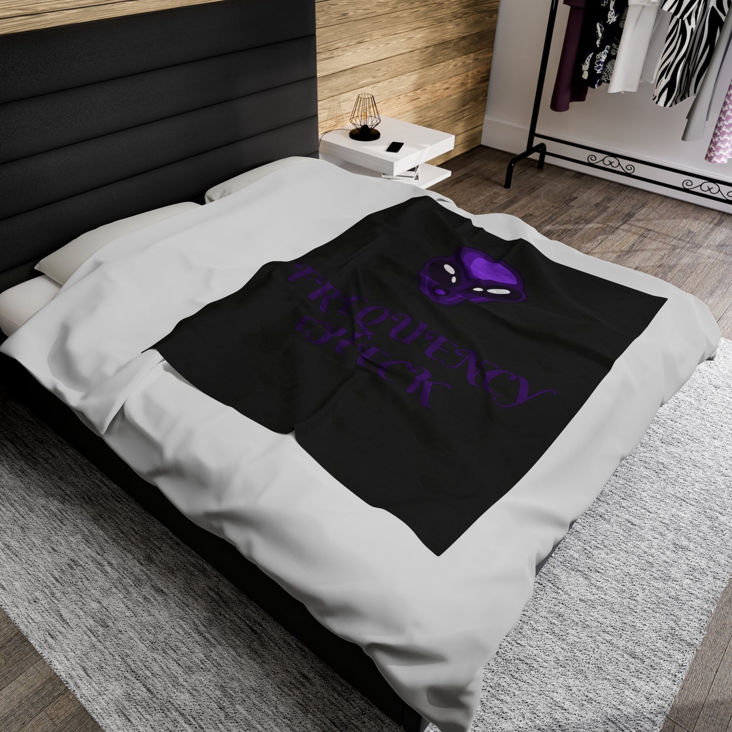 FREQUENCYCHECK Velveteen Plush Blanket