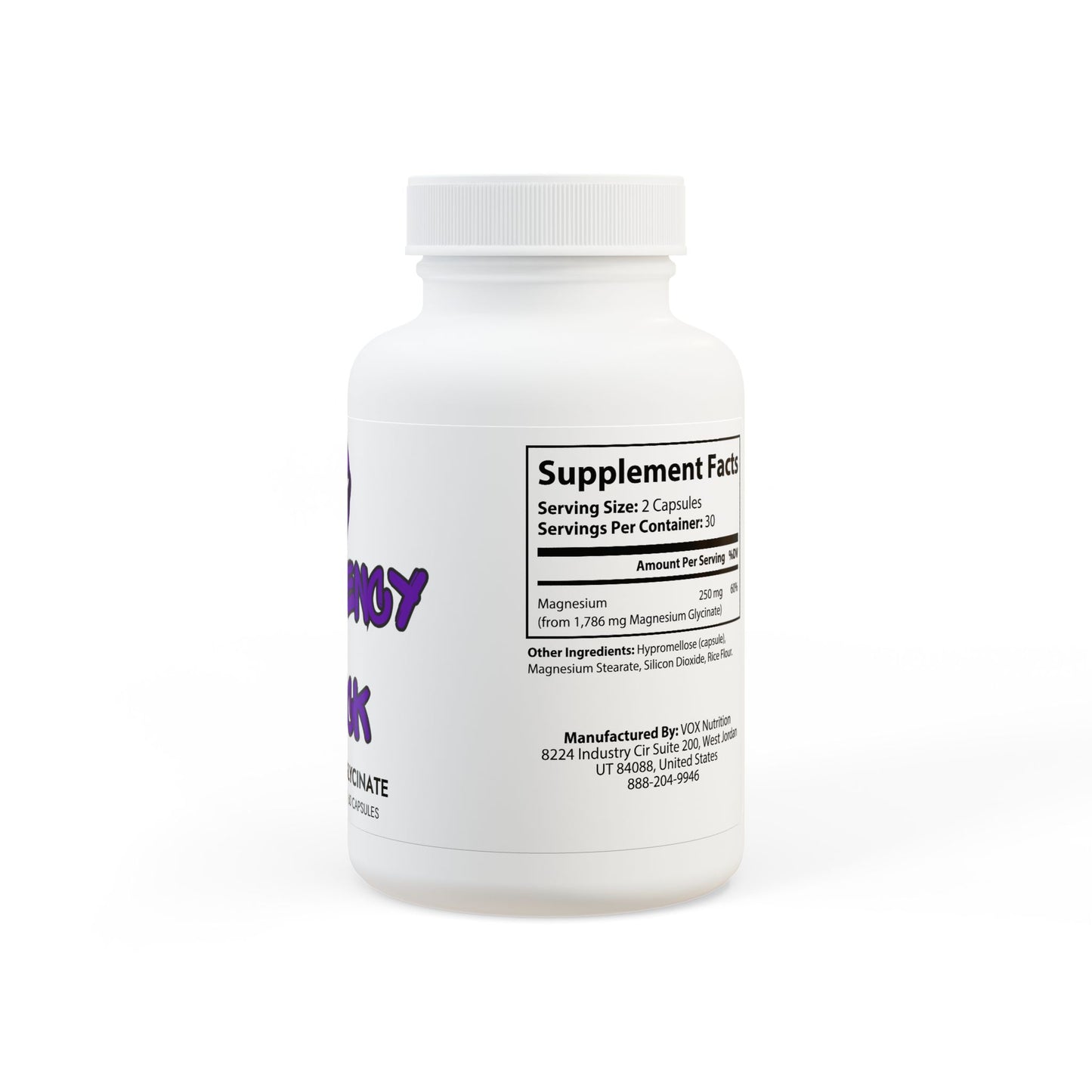 Magnesium Glycinate Supplement (60 Capsules)