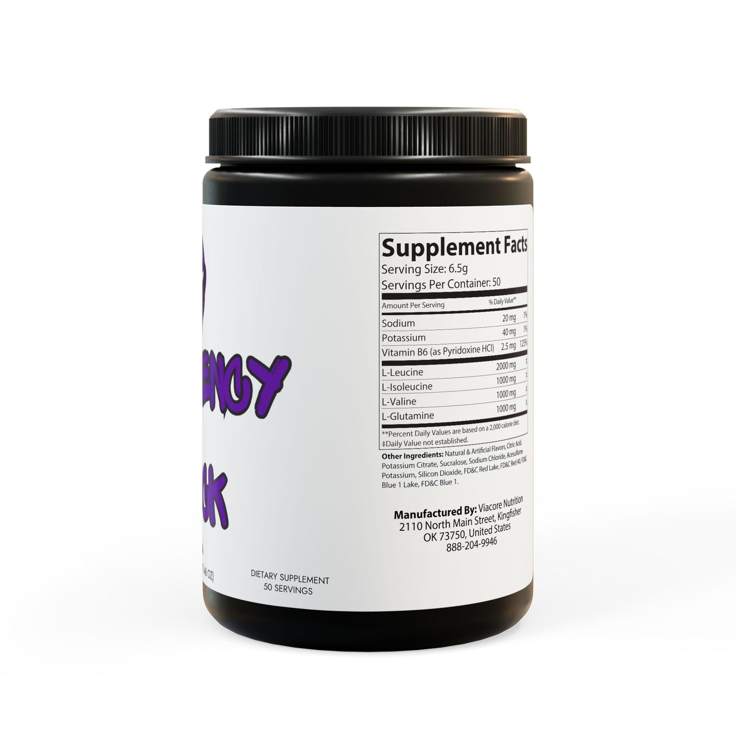 Alien BCAA Supplement, Grape (325g, 11.46oz, 50 servings)